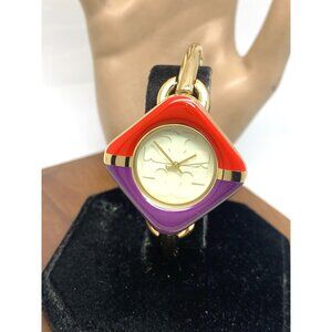 Tory Burch Womens Watch TBW6214SET Gold Cream Dial Bangle Interchangeable Bezel